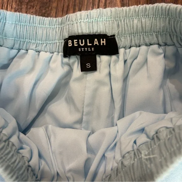 Beulah Womens 2Pc Shirt & Short Set, Blue Size Small - Picture 6 of 16